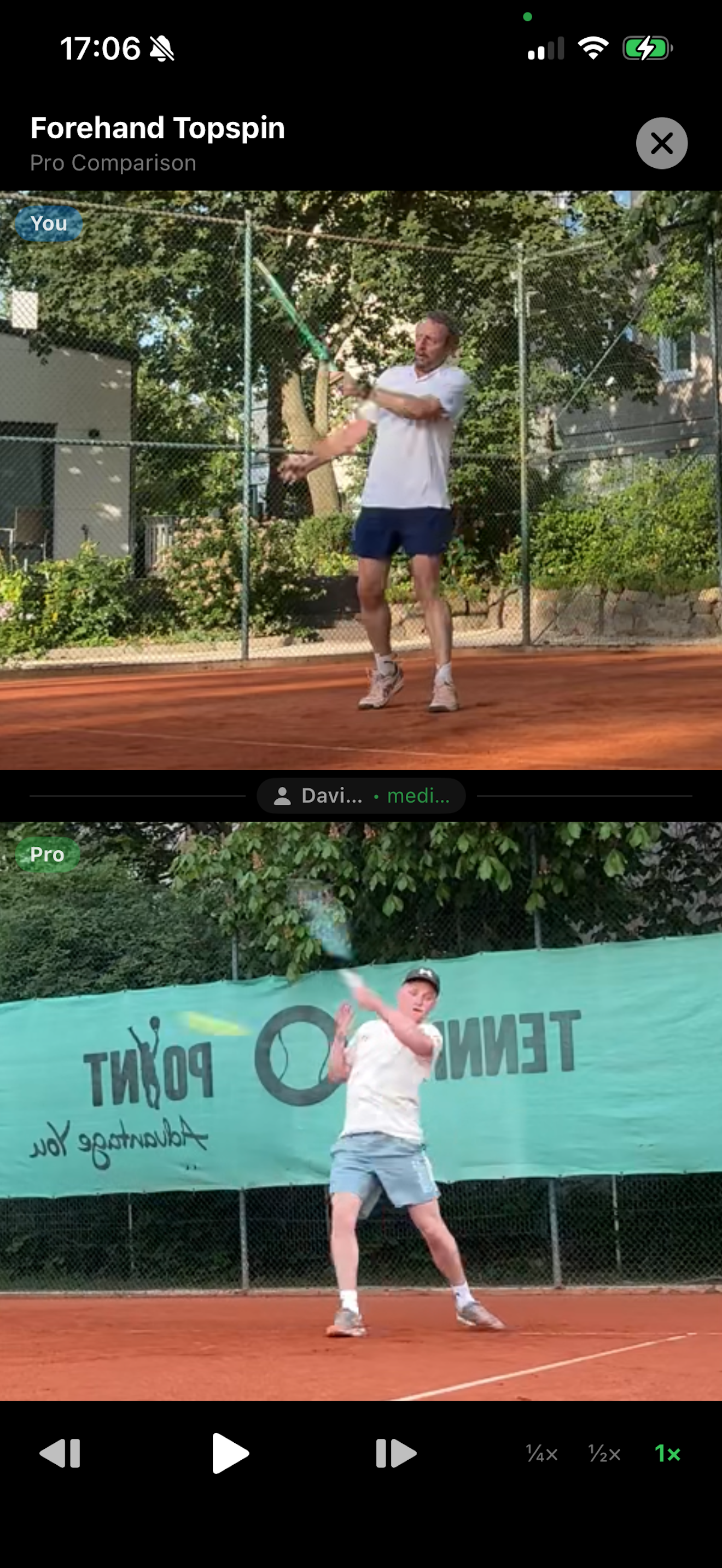 TennisFlow user profile