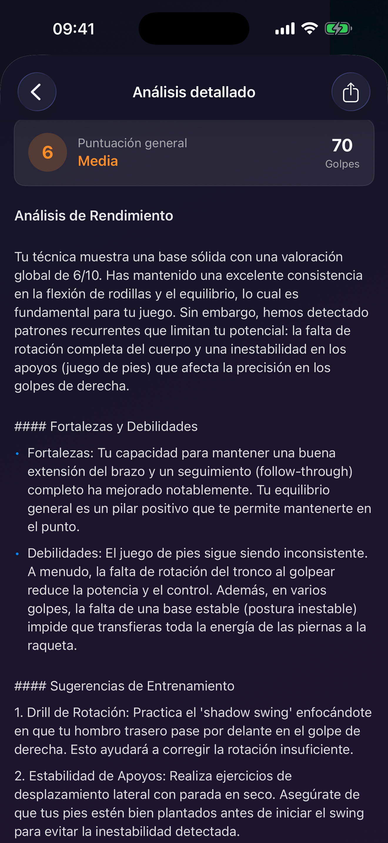 Análisis detallado de TennisFlow