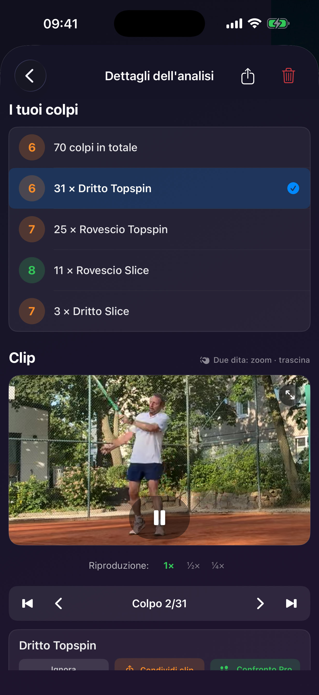 Filtro dei colpi di TennisFlow