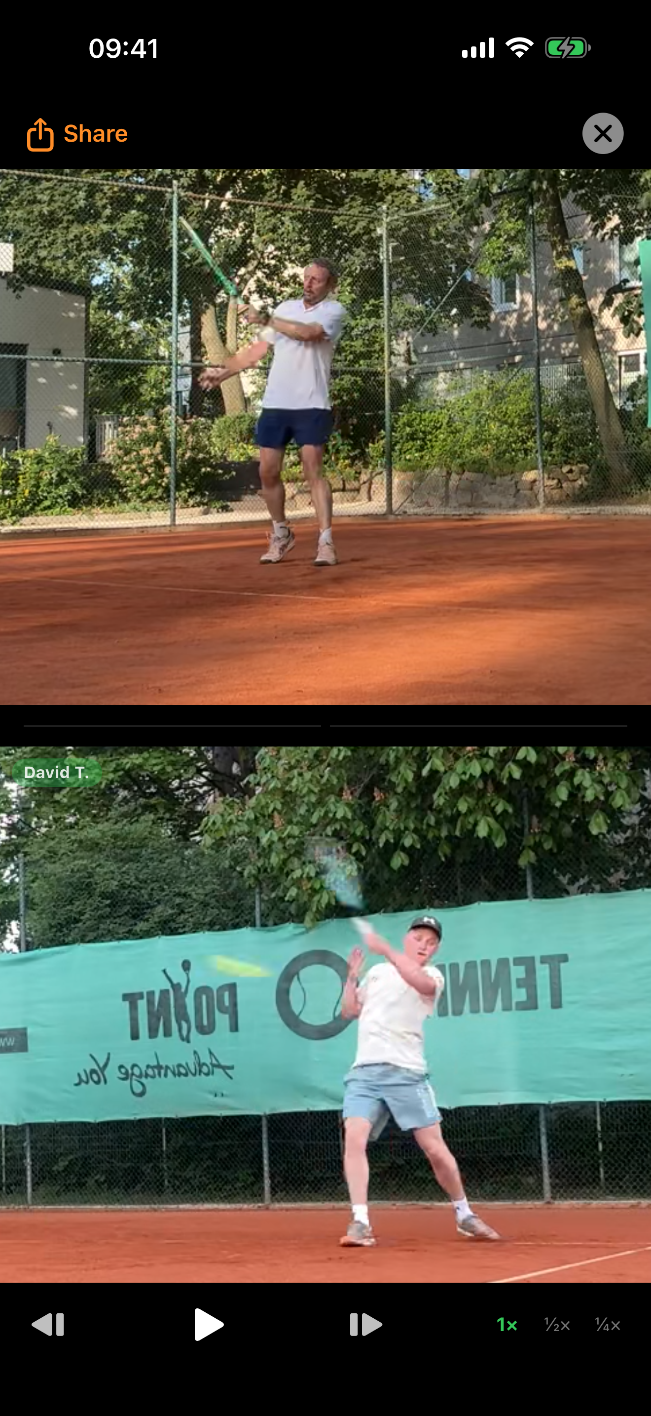 Perfil de utilizador do TennisFlow